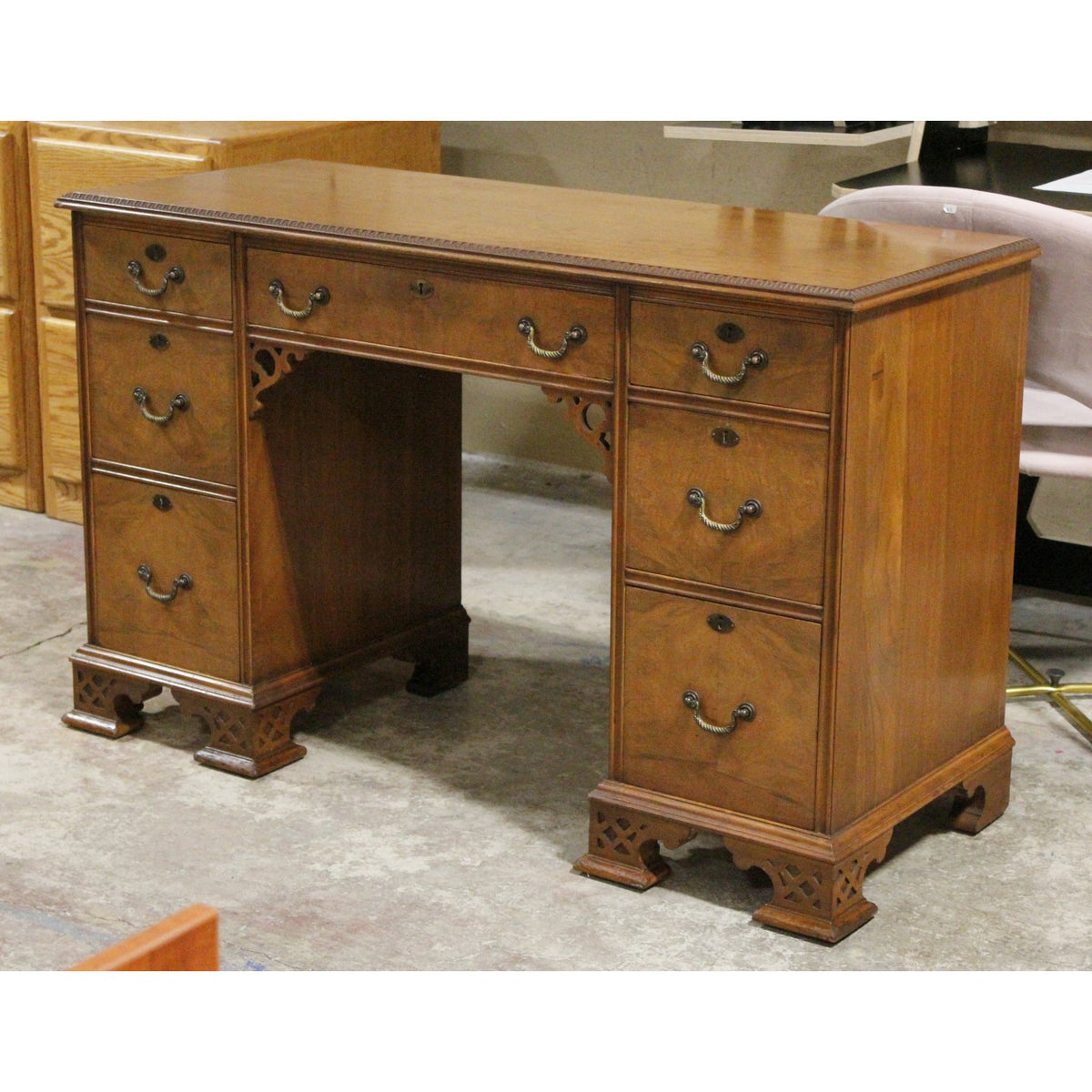Antique Double Pedestal Desk