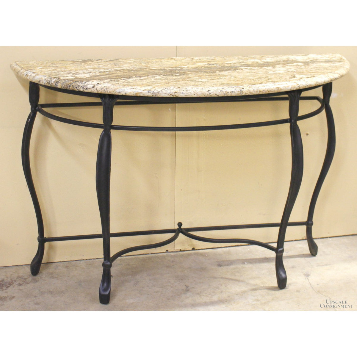 Granite Top Demilune Table