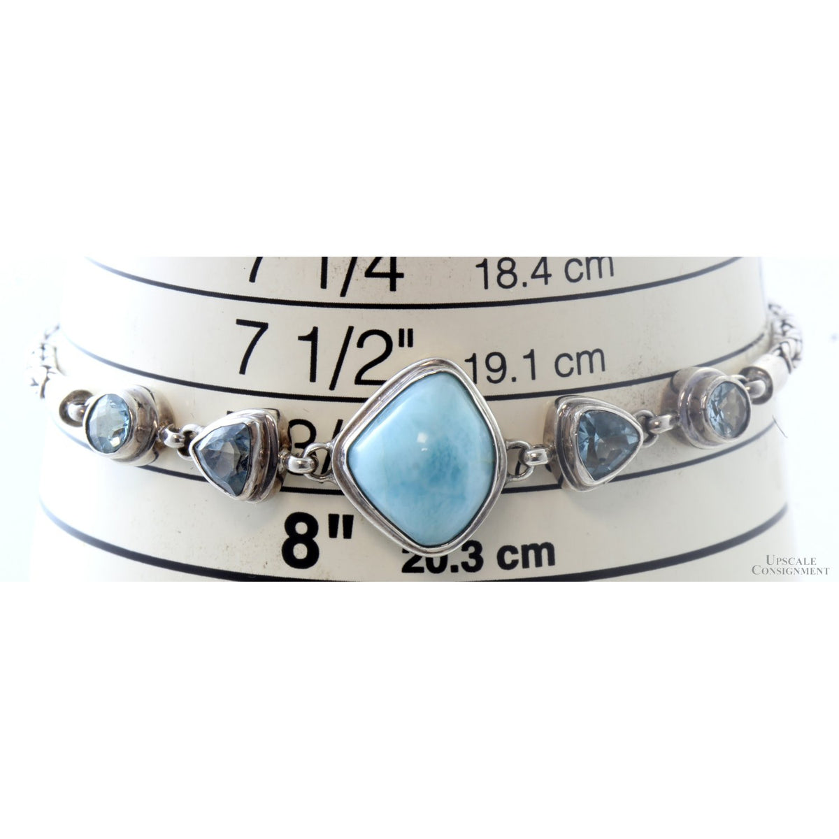 Starborn Larimar Blue Topaz White Topaz Pearl Sterling Silver Suite