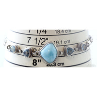 Starborn Larimar Blue Topaz White Topaz Pearl Sterling Silver Suite