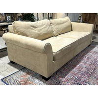 Pottery Barn Tan Micro-Suede Sofa