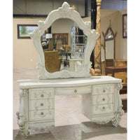 Acme Furniture White Vanity w/Mirror & Stool