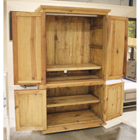 Rustic Pine Wardrobe Armoire