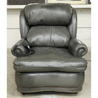 Dual Motor Gray Leather Power Lift Recliner