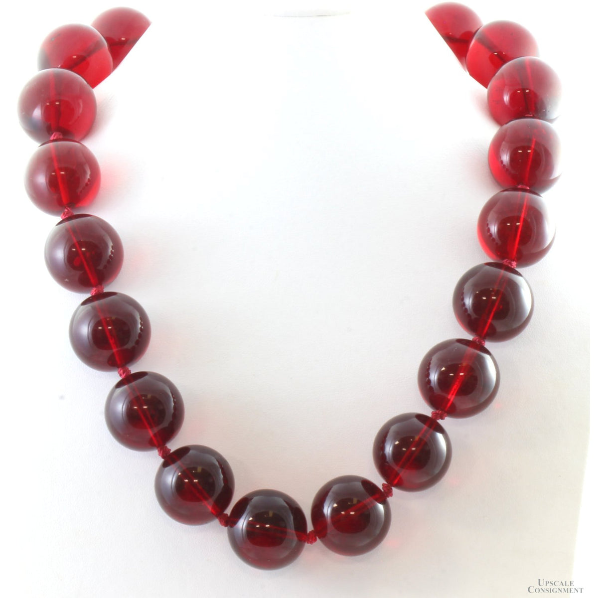 Premium Quality Natural Baltic Red Amber Bead 22" Necklace