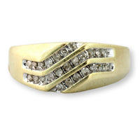 .31ctw  Diamond 10K Yellow Gold Men's Modernist Band