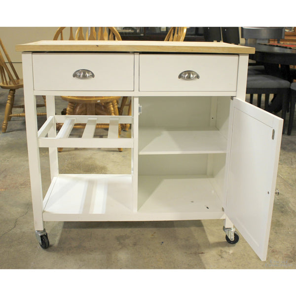 White Kitchen Cart