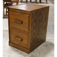 Bentwood Furniture Dark Oak 2 Drawer File Cabinet