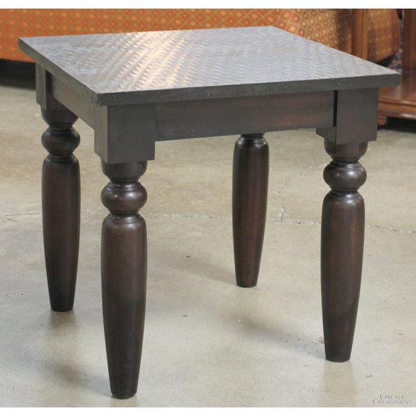 Hand Hewn Tropical End Table