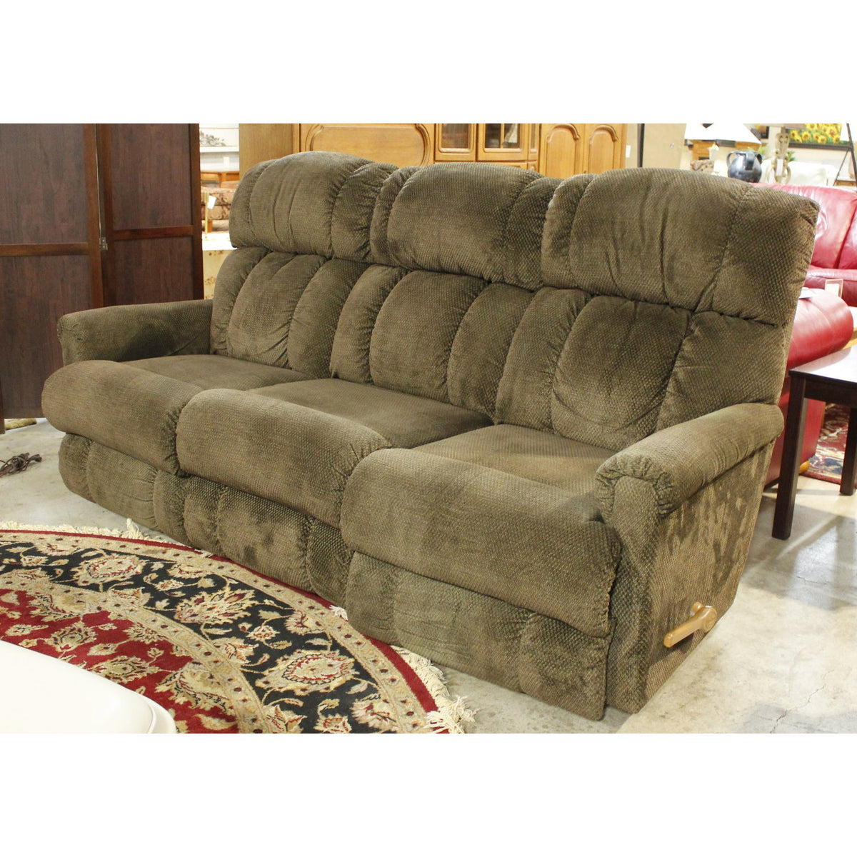 La-Z-Boy Moss Green Dual Reclining Sofa