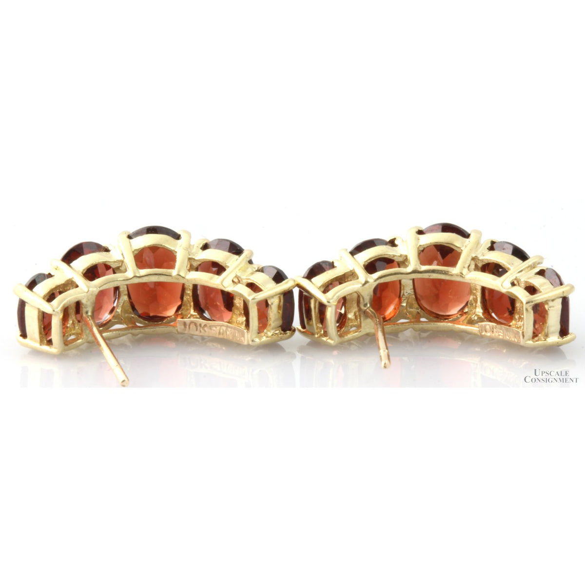 6.50ctw Spessartine Garnet 10K Yellow Gold Earrings