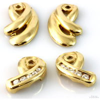 Double Pair of 14K Gold & .20ctw Diamond Nesting Earring Jackets