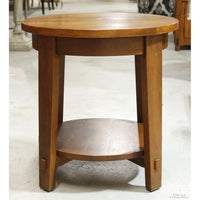 Round Craftsman Style Accent Table