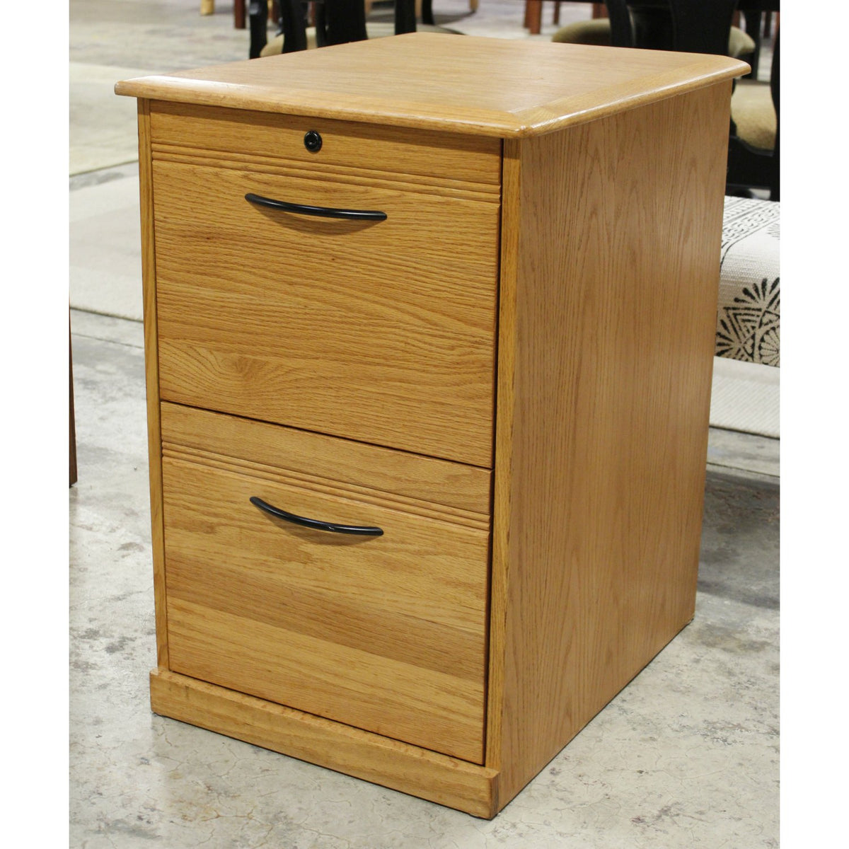 Oak 2 Drawer File Cabinet