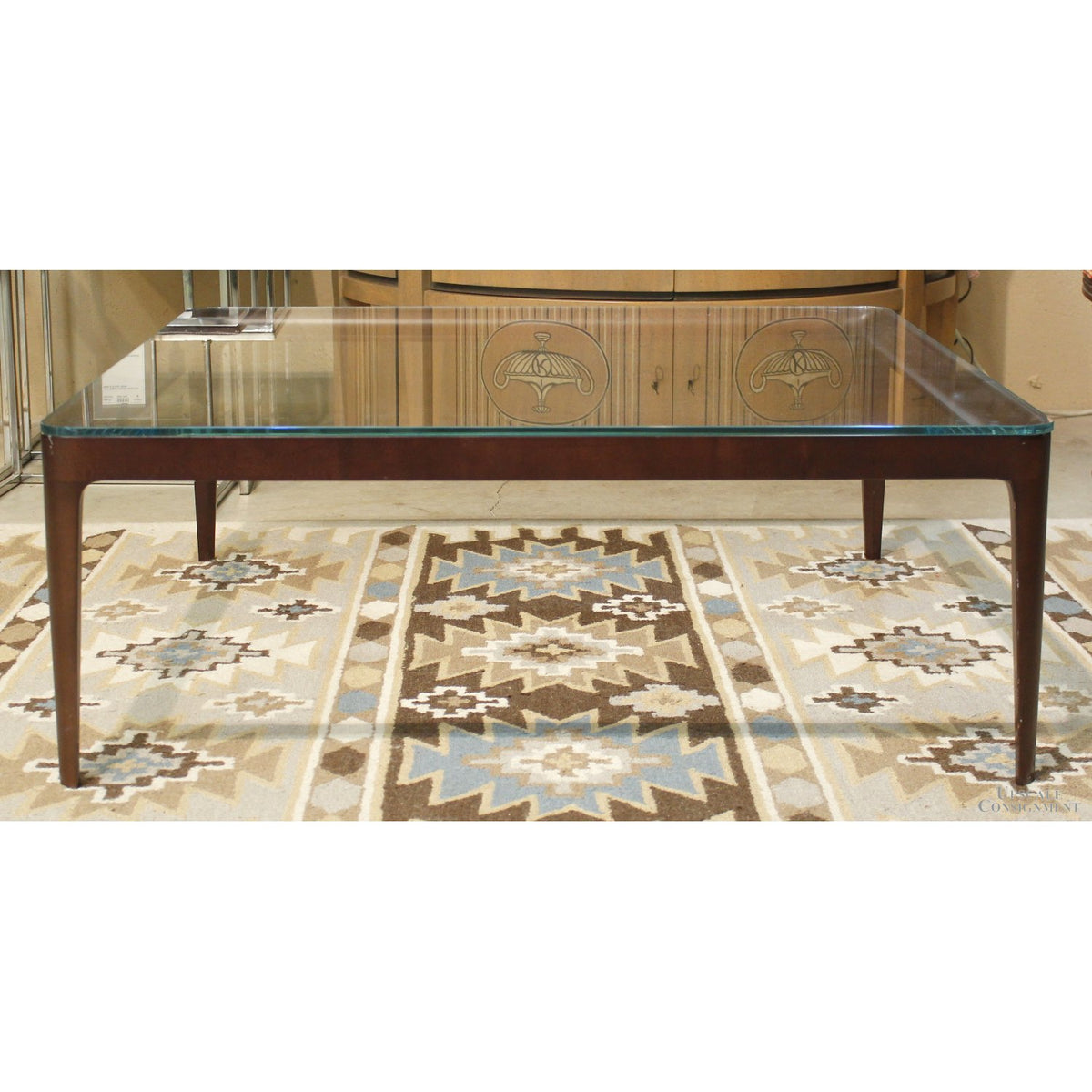 Bernhardt Glass Top Coffee Table