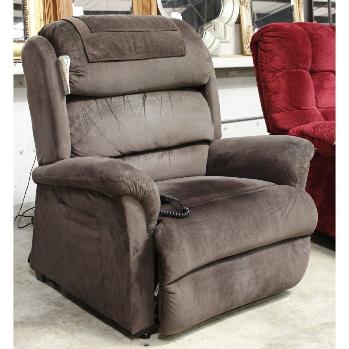 Ultra Comfort Extra Large Brown Dual Motor Power Lift Recliner