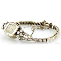 Vintage Rolex 14K White Gold 1.58ctw Diamond Cocktail Watch