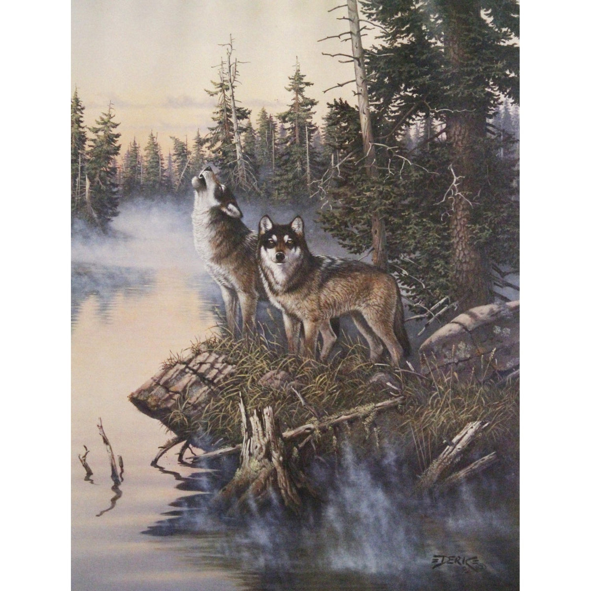 Framed Print 'Where Freedom Reigns' (Wolves) By Derk Hansen