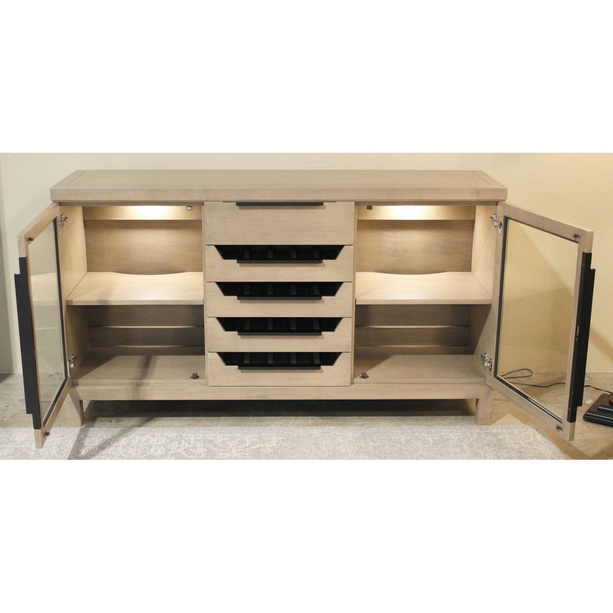 Custom Maple Server w/Wine Storage