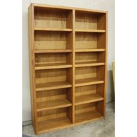Oak 6' Double Bookcase