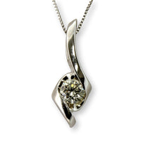 Sirana Collection 14K White Gold .25ct Diamond Pendant Necklace