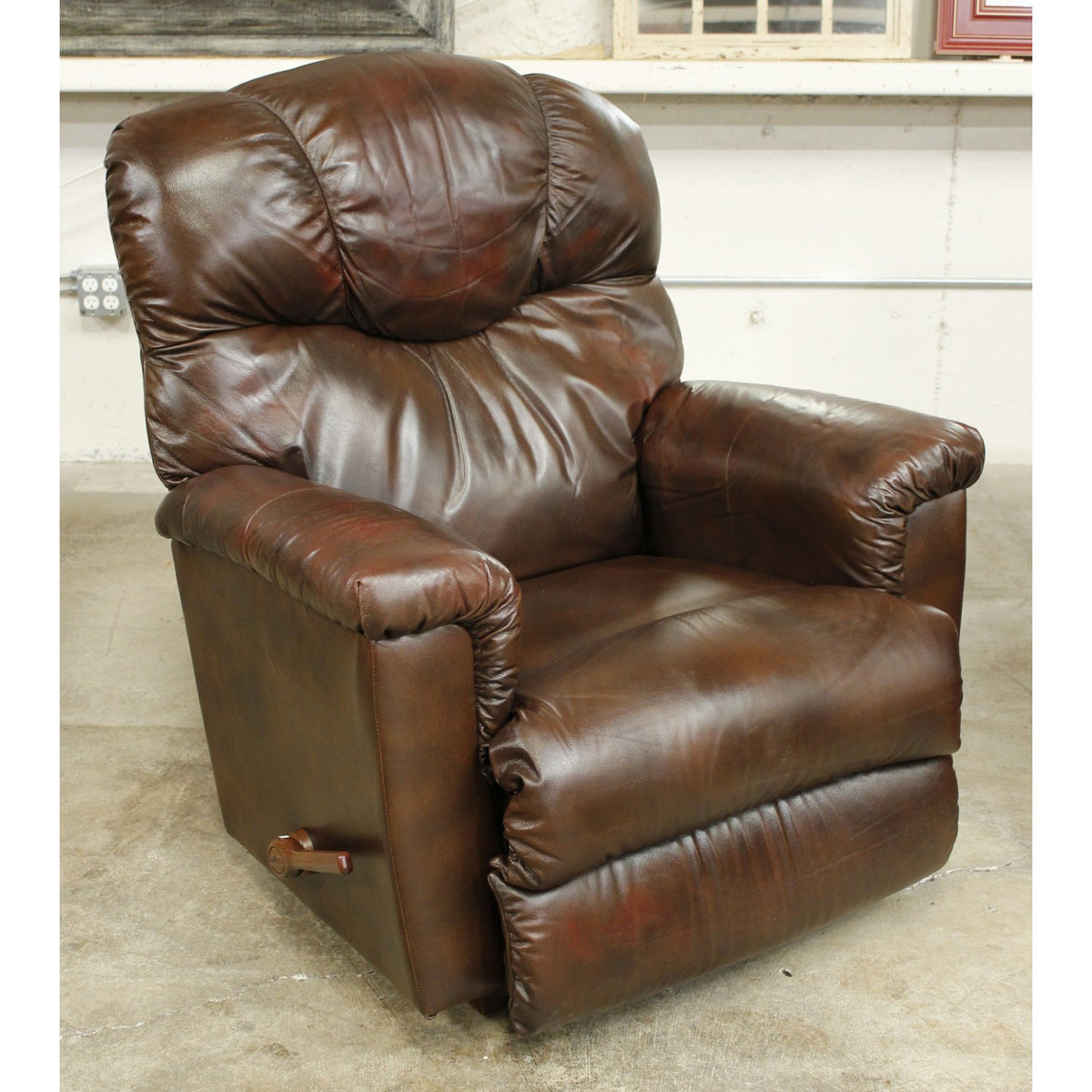 La-Z-Boy Brown Leather Rocking Recliner