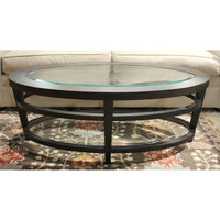 La-Z-Boy Oval Coffee Table w/Glass Top