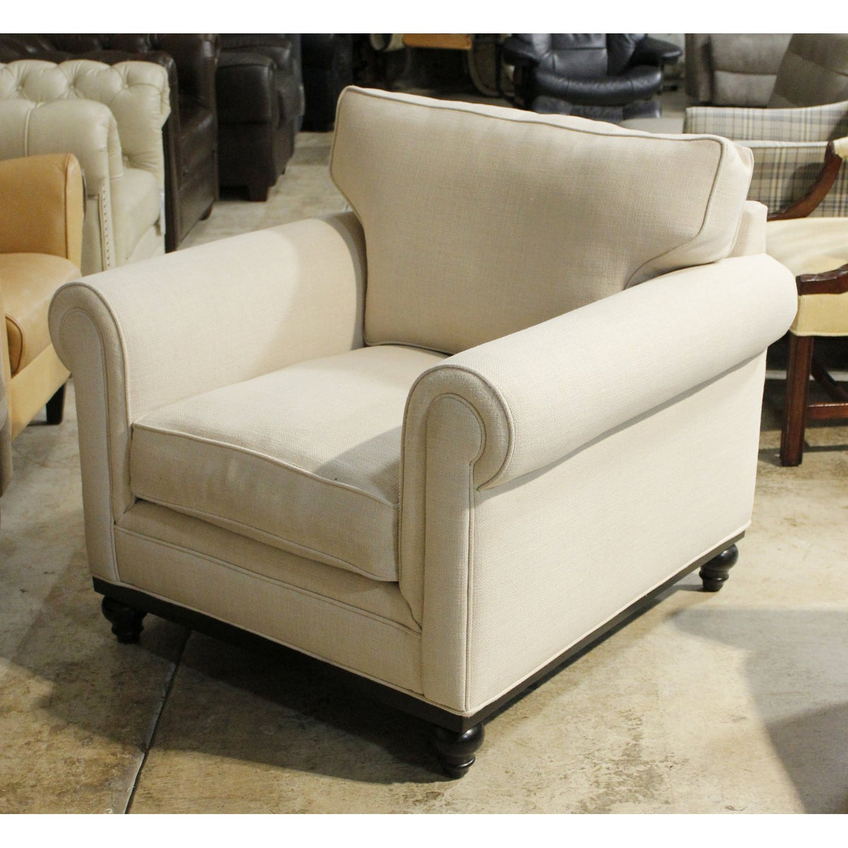 Jonathan Louis "Martha Stewart" Linen Armchair