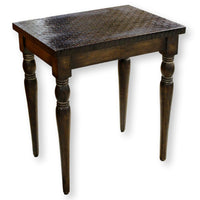 Uttermost Black Accent Table w/Woven Top