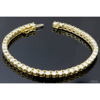 5.52ctw Diamond 14K Yellow Gold Tennis Line Bracelet