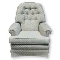 Lilly Industries Blue & White Diamond Pattern Swivel Rocker