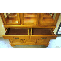 Honey Oak China Cabinet