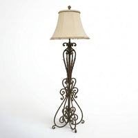 Scrolling Wrought Iron Floor Lamp