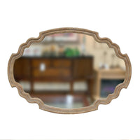 Uttermost Rustic Gray Oval Wall Mirror w/Scalloped Frame