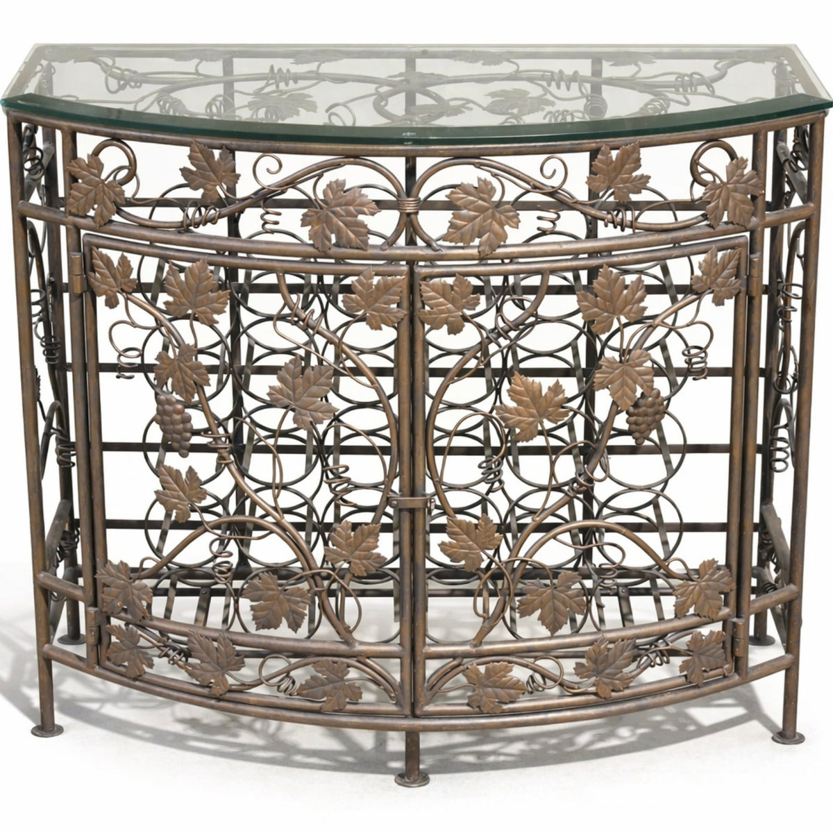 Metal Vines & Leaves Wine Cabinet