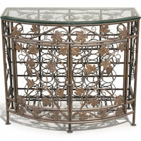 Metal Vines & Leaves Wine Cabinet