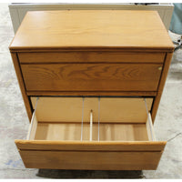 Oak Lateral 2 Drawer File Cabinet