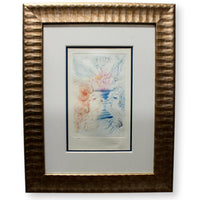 Framed Limited Edition Etching 'Kissing Grapes' by Salvador Dali