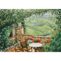 Watercolor Print - Garden Patio