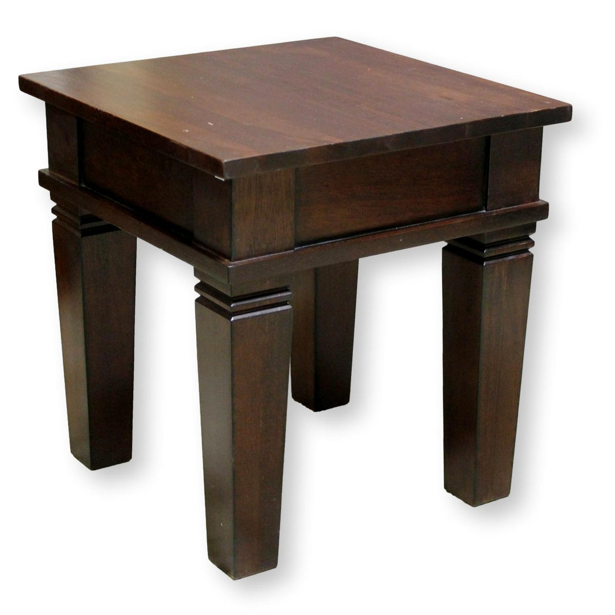 Indonesian Dark Mahogany End Table