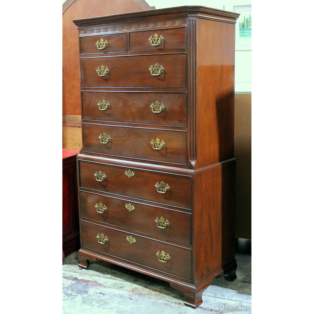 Baker Furniture Mahogany Chest on Chest