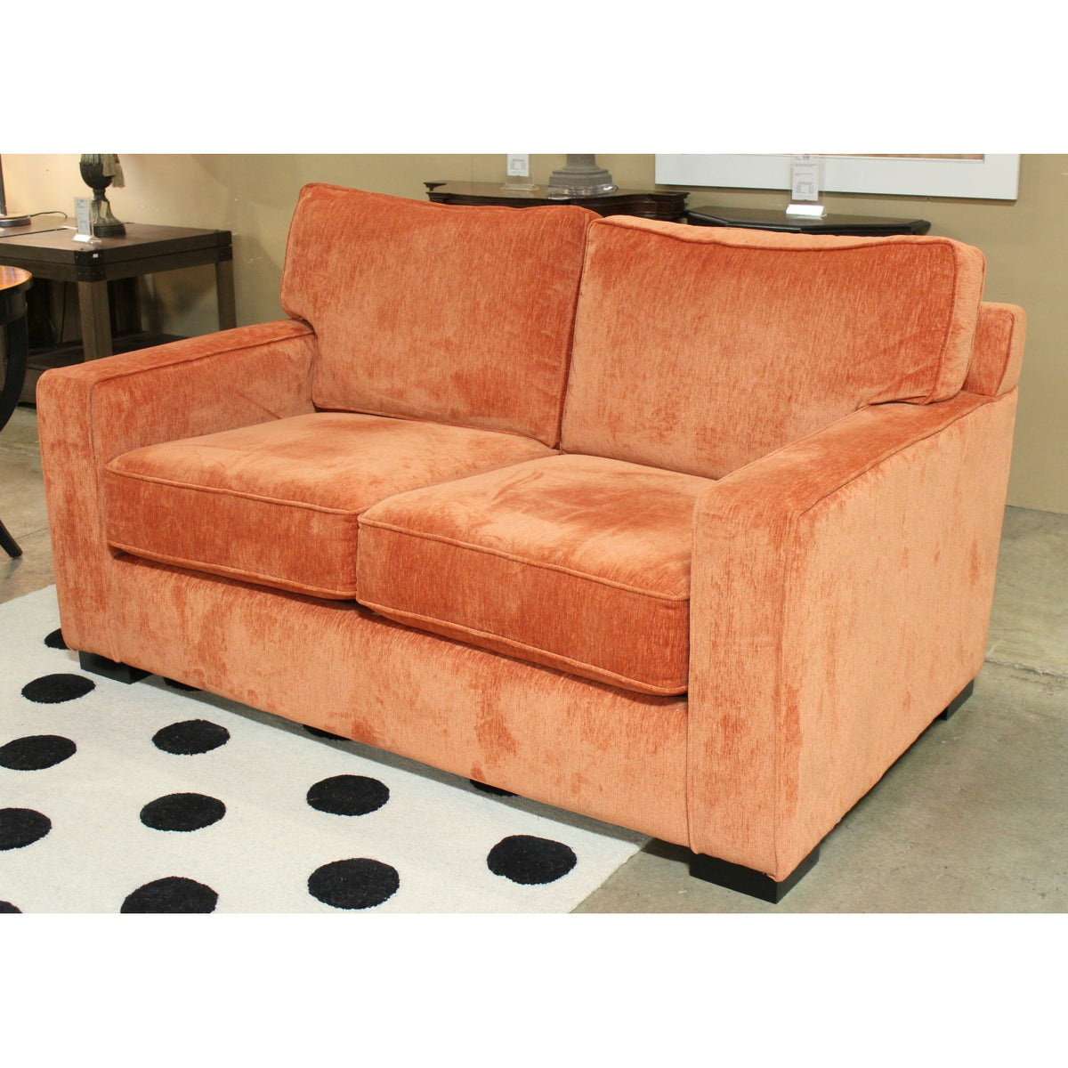 Pacific Furniture Coral Orange Loveseat