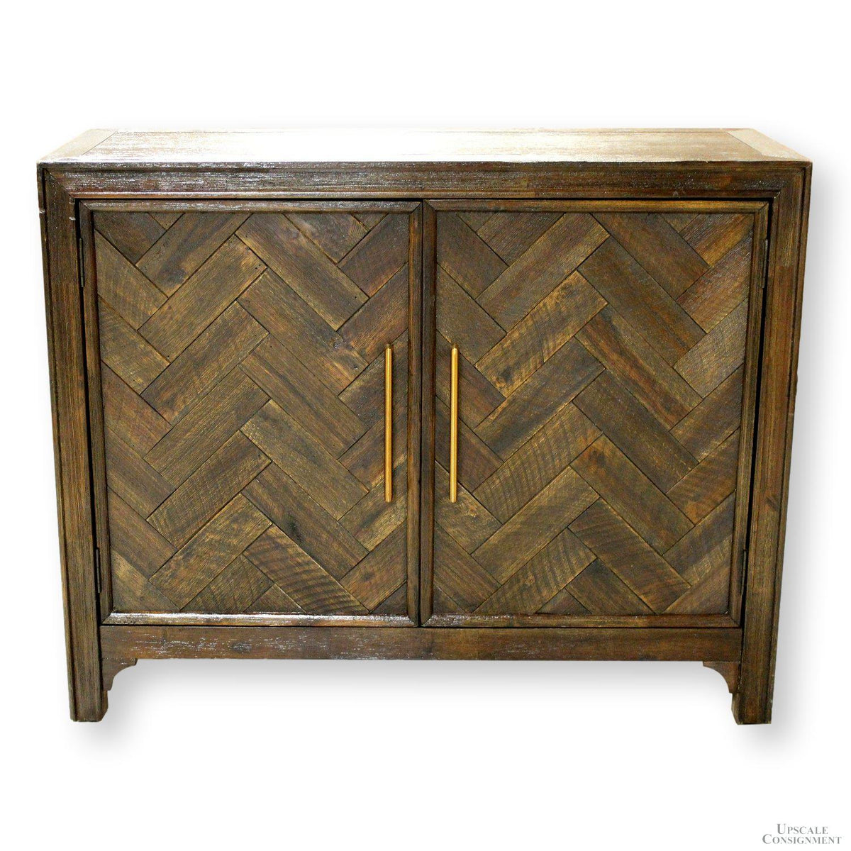 Rustic Wood 2-Door Cabinet