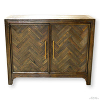 Rustic Wood 2-Door Cabinet