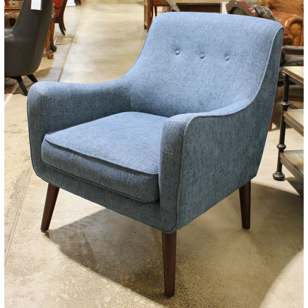 Phoenix Home LLC. Blue MCM Accent Chair