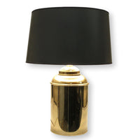 Brass Table Lamp w/Black Shade