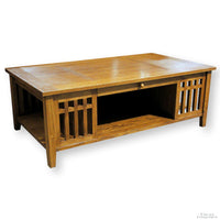 Mission Oak Coffee Table w/Pull-Out Surface
