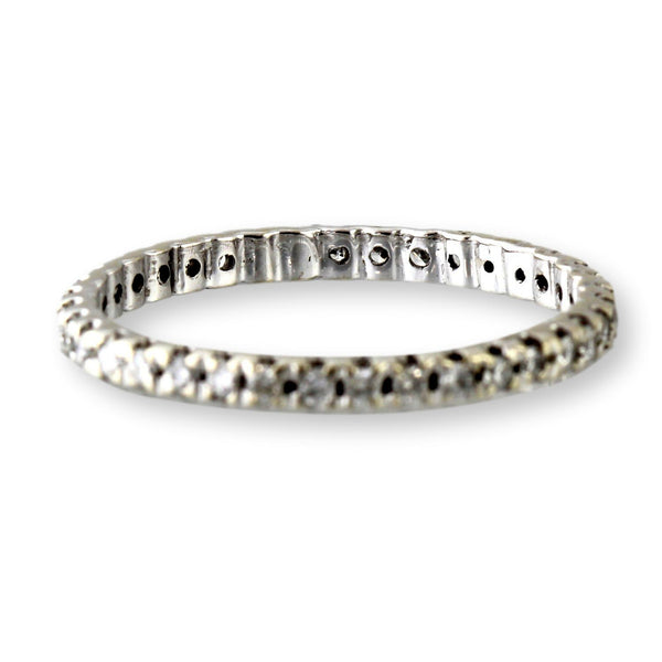 0.5ctw Diamond 14K White Gold Stacking, Eternity, Enhancer Band