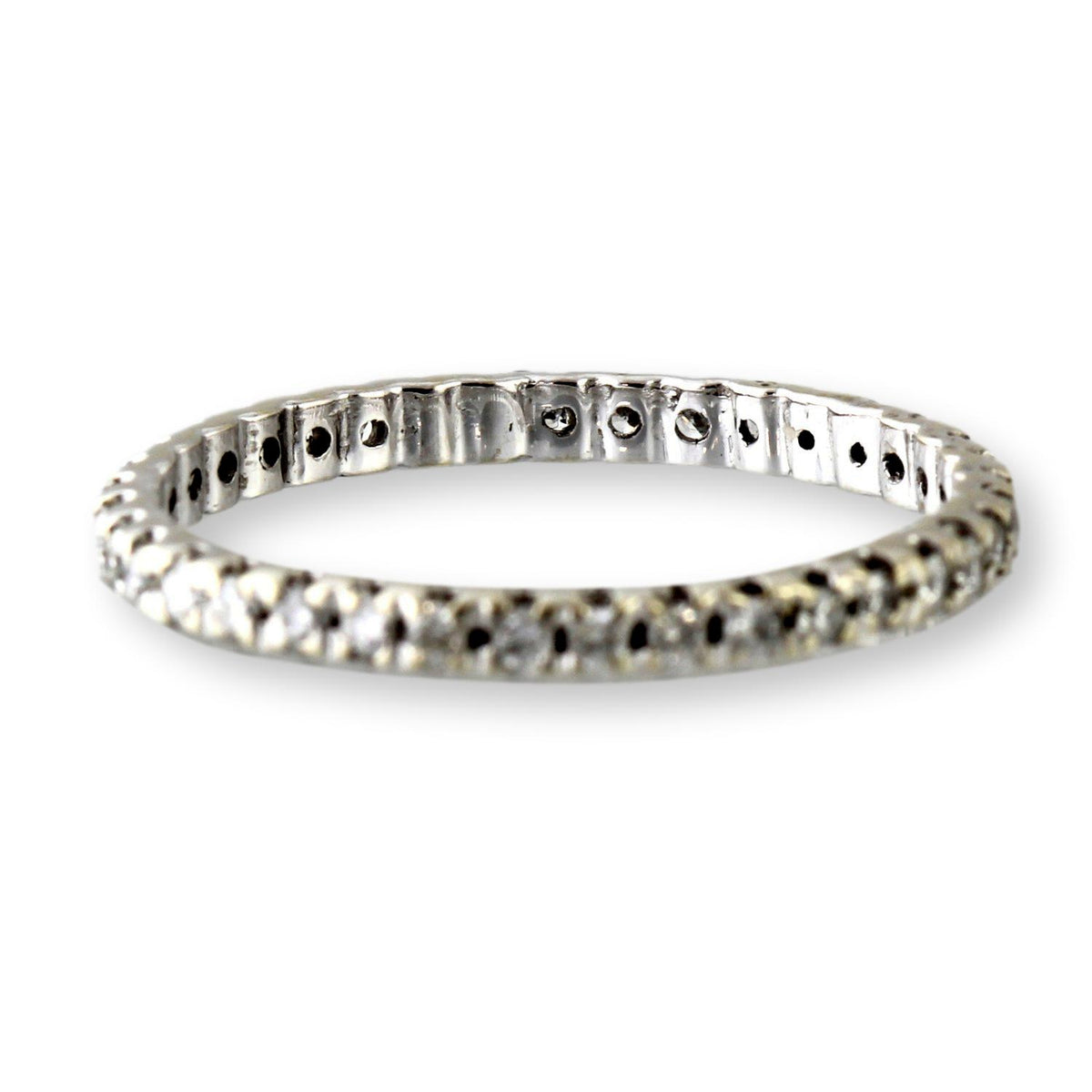 0.5ctw Diamond 14K White Gold Stacking, Eternity, Enhancer Band