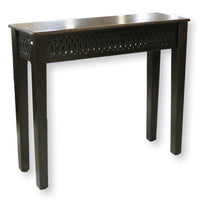 Tropical Wood Console Table with Fretwork